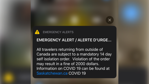 COVID-19 emergency alert