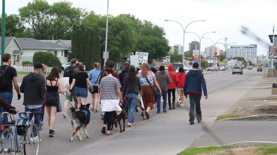 Saskatoon rally defund the police